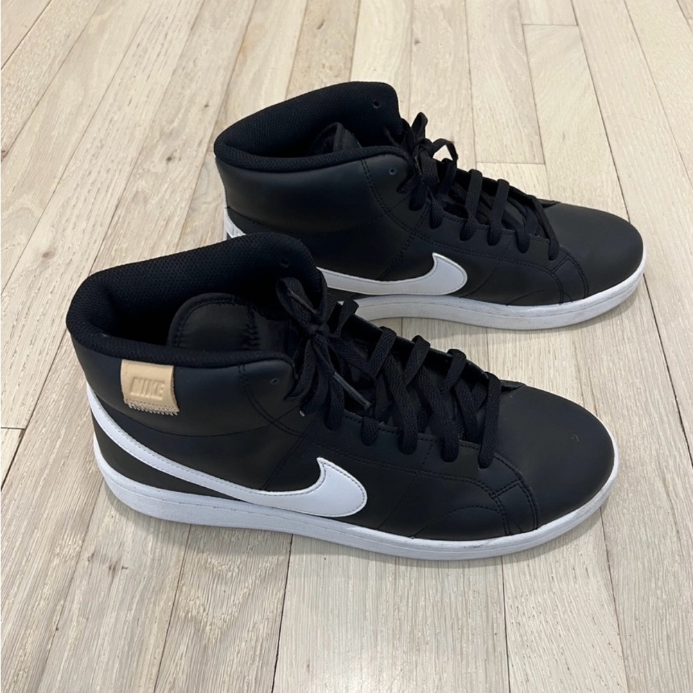 Nike Court Royale 2 Mid-Top Sneaker Men's Black and White Size 9 - Picture 3 of 7